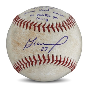 Jose Altuves Signed and Inscribed 200th Hit Baseball From 2014 Season (MLB Authenticated)